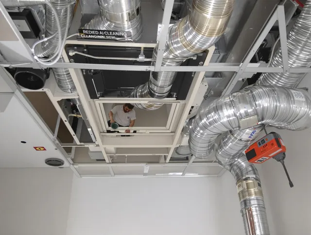 Kingston Air Duct Cleaning technician performing detailed central duct system cleaning in Kingston